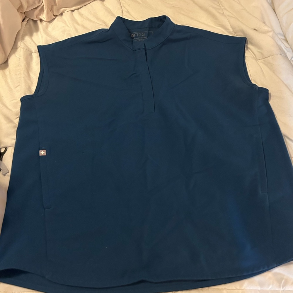FIGS Women's Caribbean Blue Sleeveless Top
